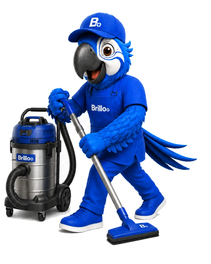 Mascota de Brillo Plus, empresa de limpieza de confianza